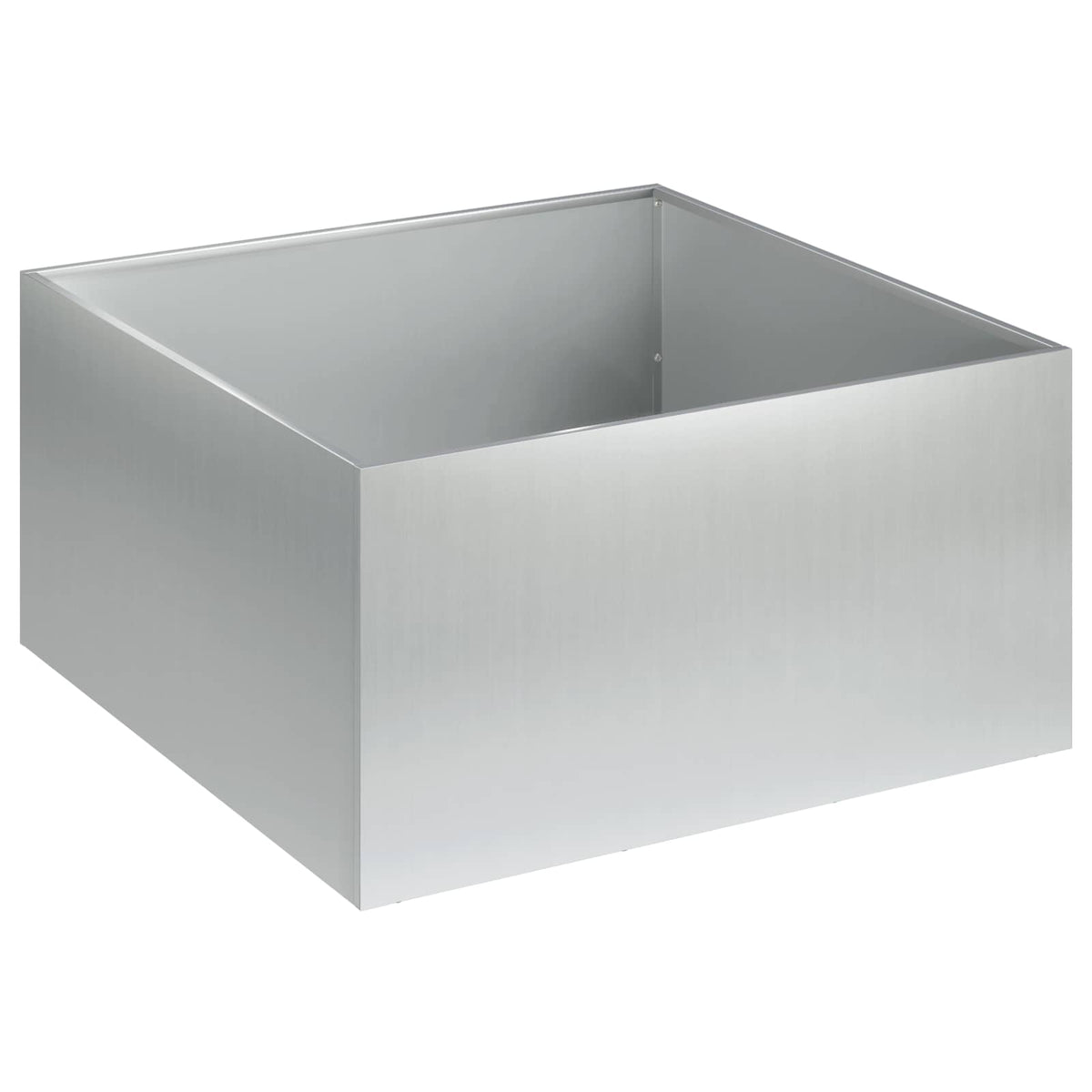 Garden Planter Silver 1 Galvanised steel Height 30 cm 40 cm 40 cm