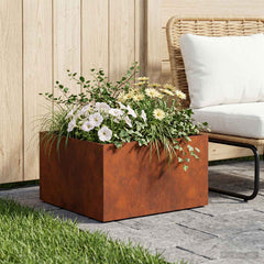 vidaXL Garden Planter Rusty 40 x 40 x 30 cm Weathering Steel 1
