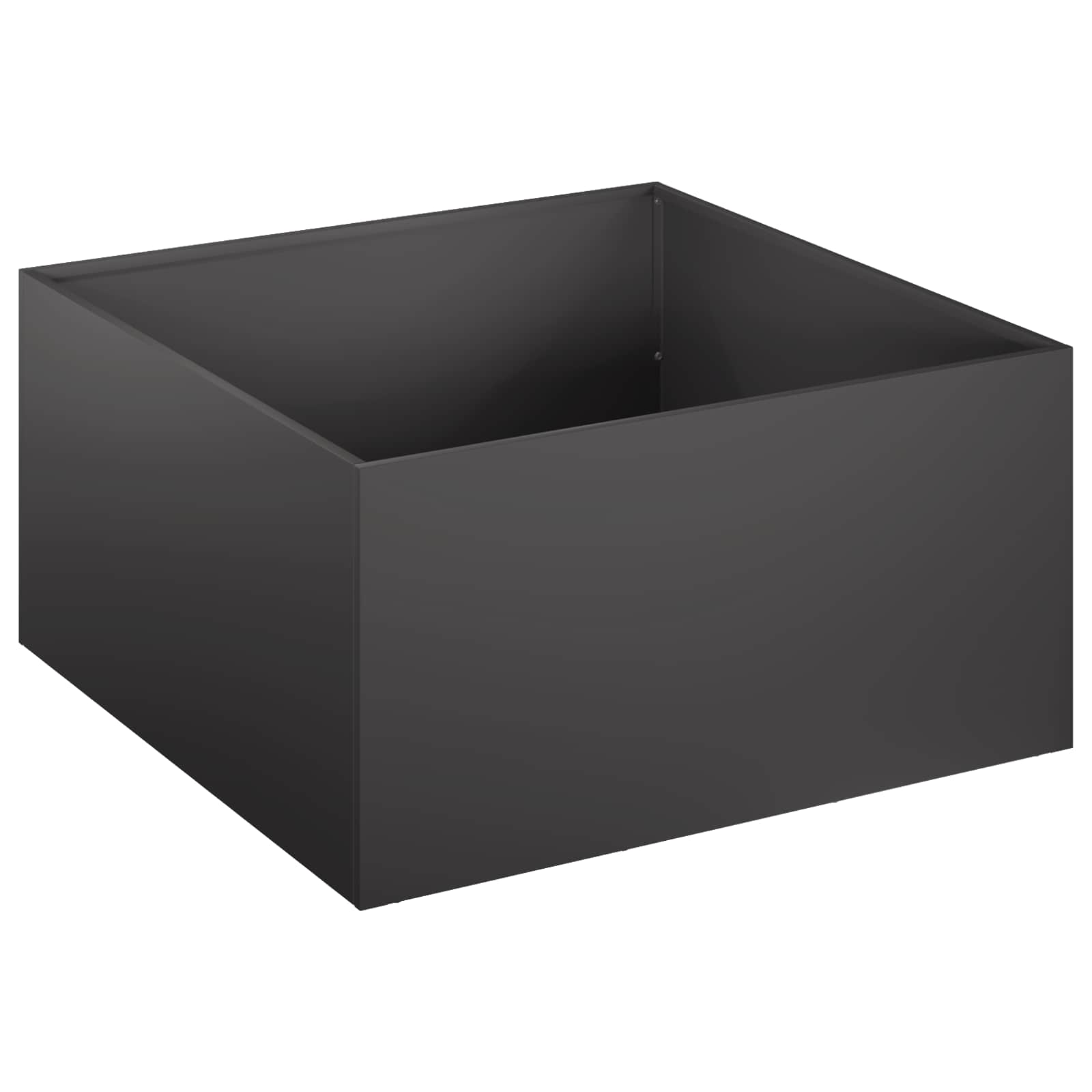 vidaXL Garden Planter 2 pcs Black 60 x 60 x 30 cm Cold-rolled Steel 3
