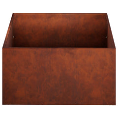 vidaXL Garden Planter 2 pcs Rusty 60 x 60 x 30 cm Weathering Steel 5
