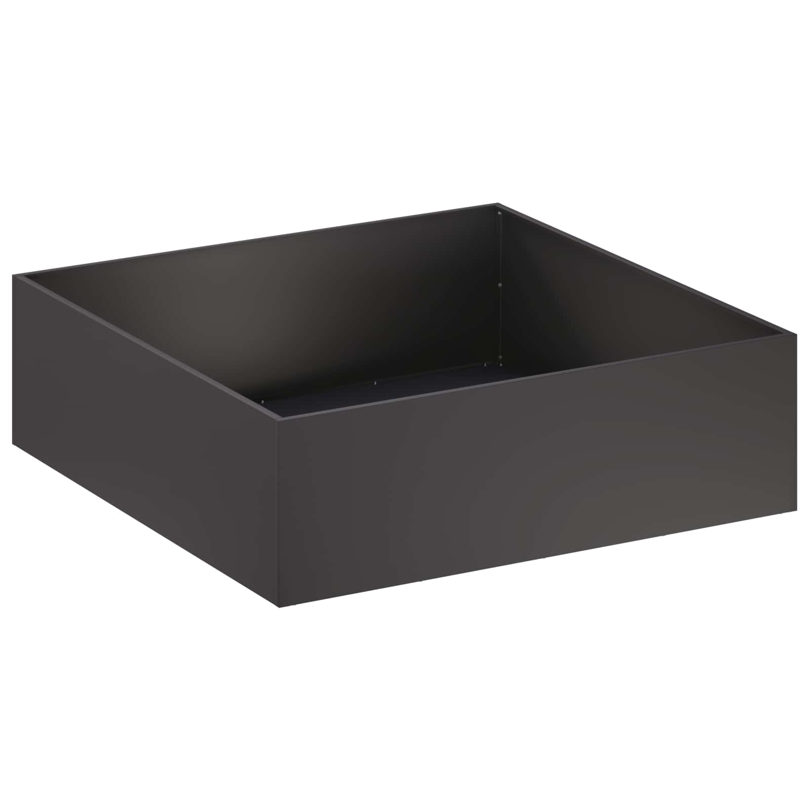 vidaXL Garden Planter Black 80 x 80 x 30 cm Cold-rolled Steel 2