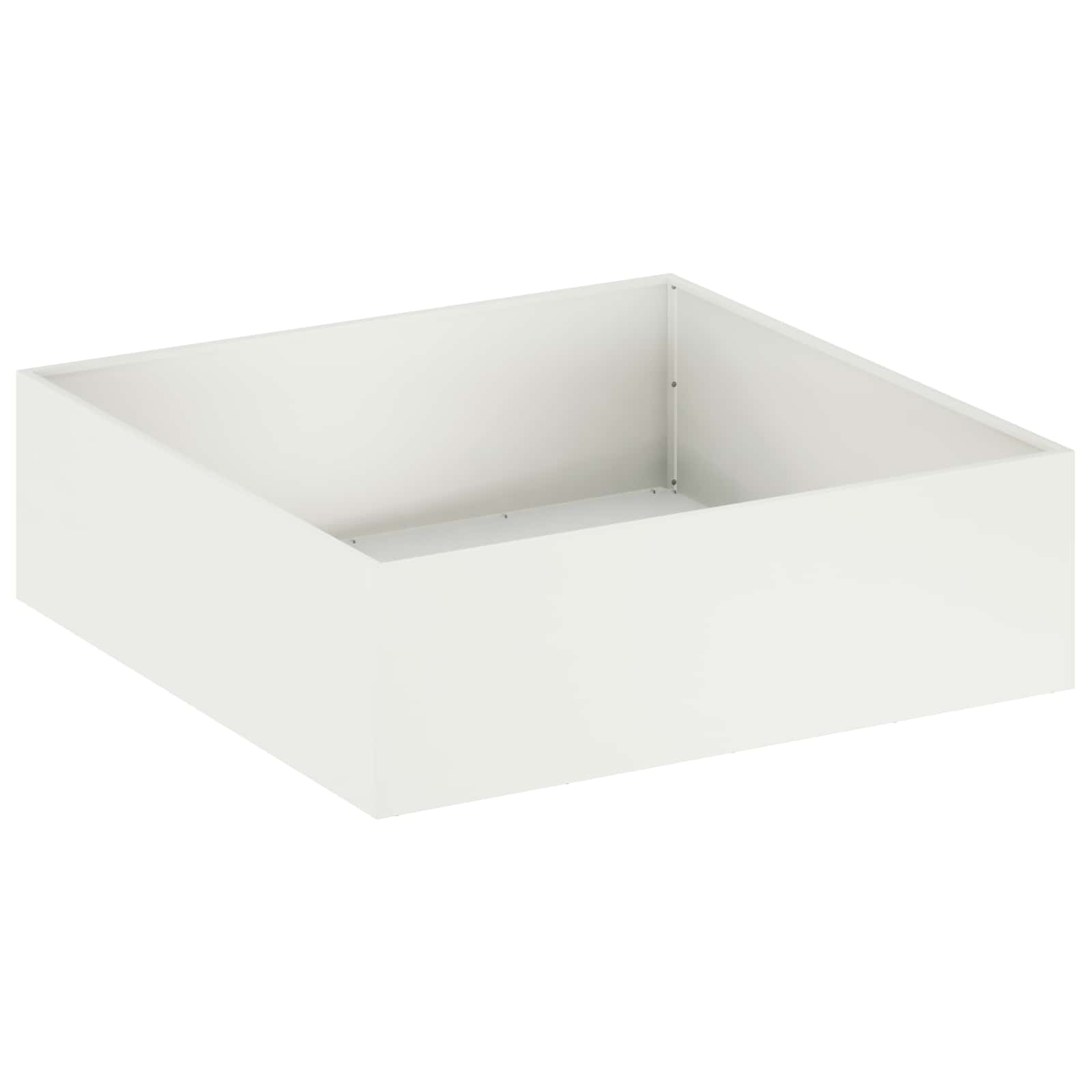 vidaXL Garden Planter White 80 x 80 x 30 cm Cold-rolled Steel 2