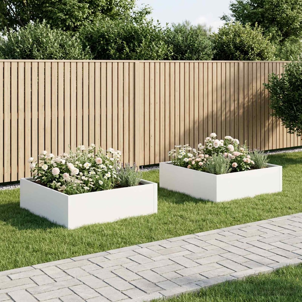 Garden Planter Cold-rolled Steel White Depth