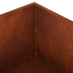 vidaXL Garden Planter Rusty 80 x 80 x 30 cm Weathering Steel 6