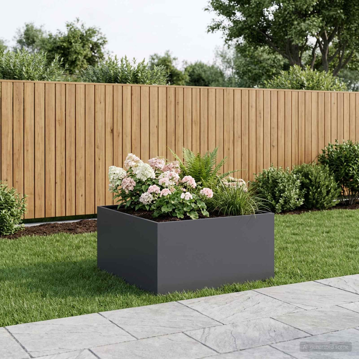 vidaXL Garden Planter Cold-rolled Steel Anthracite Height 40 cm