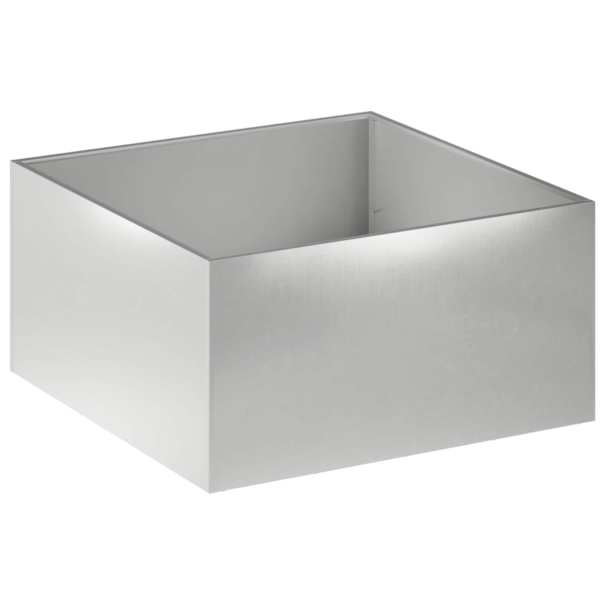 Garden Planter Silver 2 pcs Stainless Steel Depth 60 cm 40 cm
