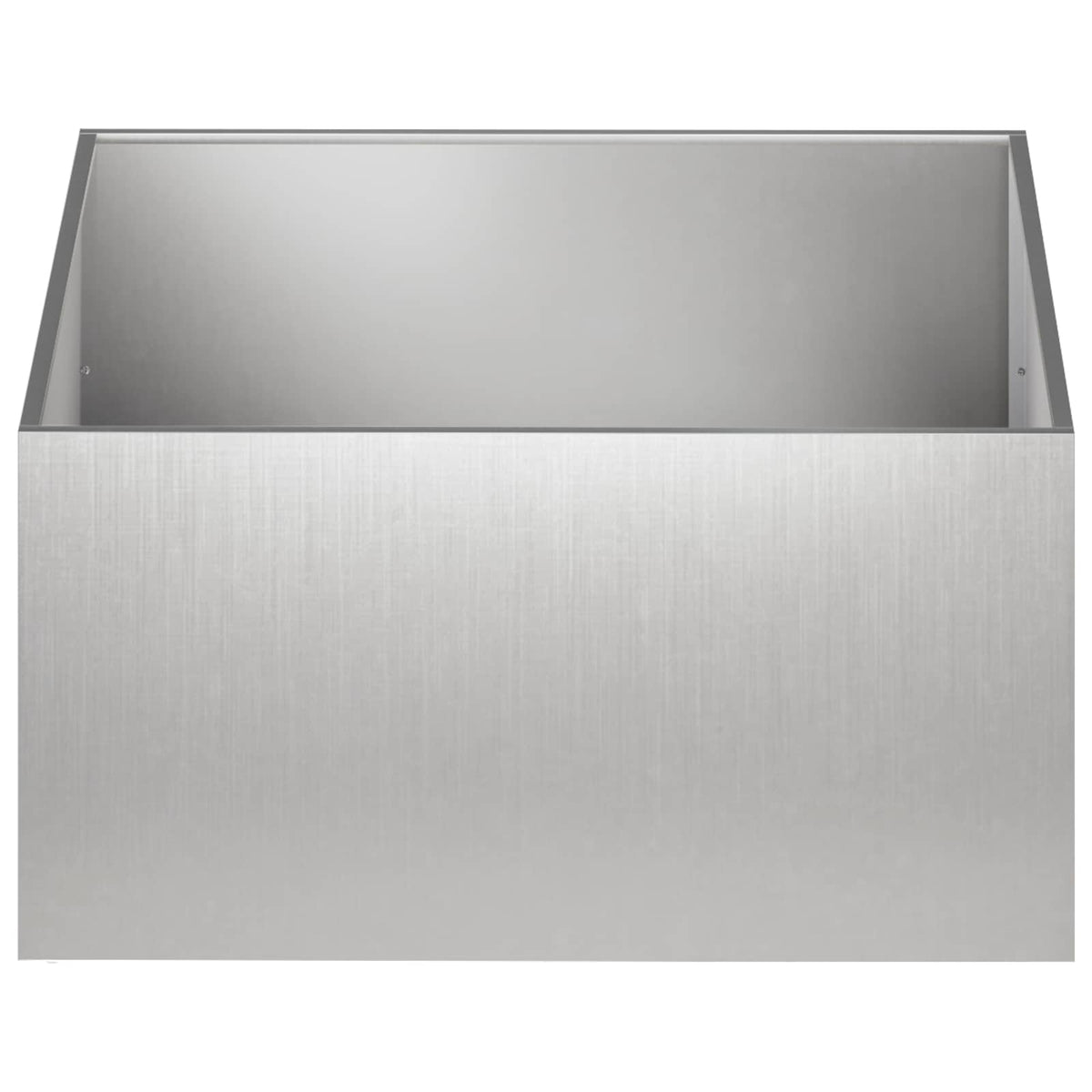 Garden Planter Silver 2 pcs Stainless Steel Depth 60 cm 40 cm