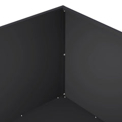 Garden Planter Cold-rolled Steel 2 pcs Black Depth 80 cm 40 cm