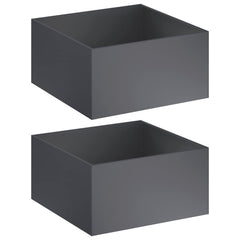 Garden Planter 2 pcs Anthracite Depth 80 cm 40 cm