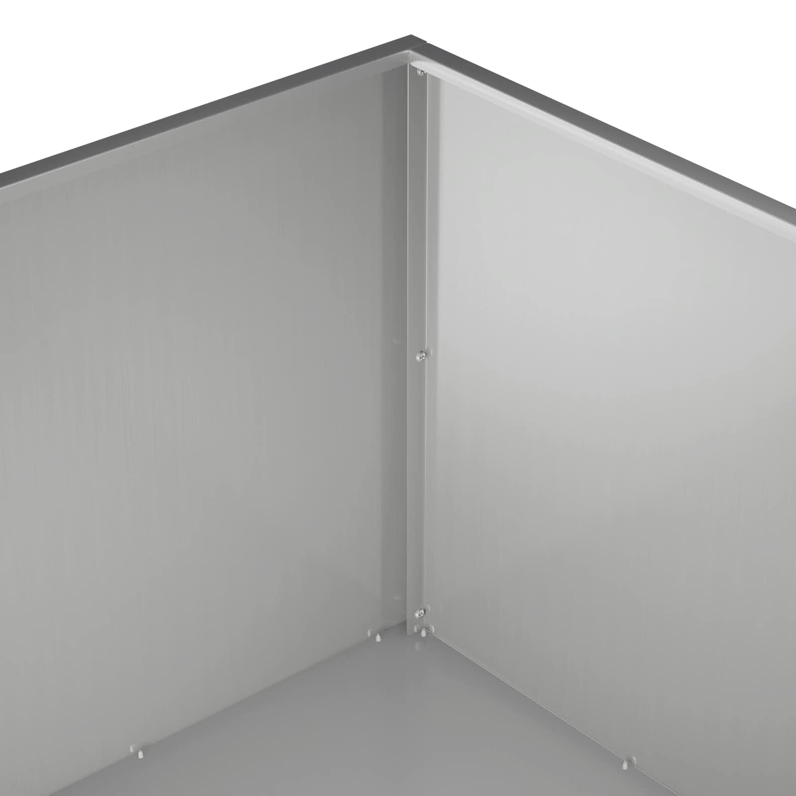 vidaXL Garden Planter Silver 80 x 80 x 40 cm Galvanised Steel 5