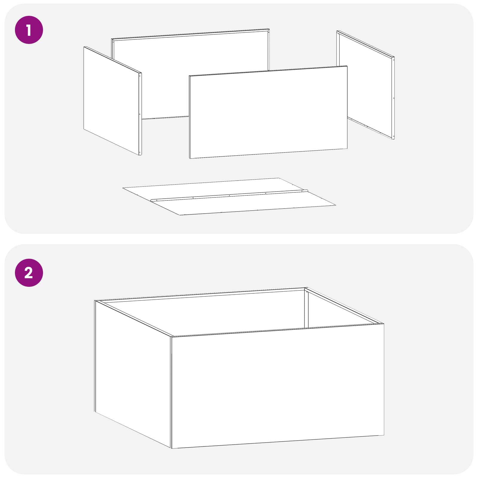 vidaXL Garden Planter Silver 80 x 80 x 40 cm Galvanised Steel 6