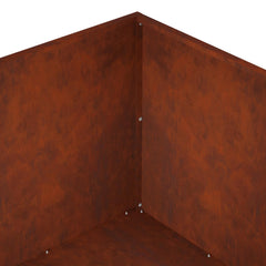 vidaXL Garden Planter Rusty 80 x 80 x 40 cm Weathering Steel 6