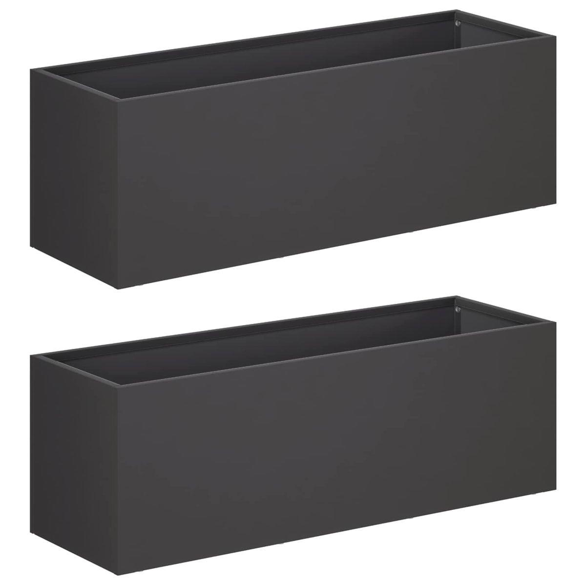Garden Planter Cold-rolled Steel 2 Black Depth 20 cm 40 cm 20 cm
