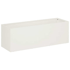vidaXL Garden Planter 2 pcs White 40 x 20 x 20 cm Cold-rolled Steel 3