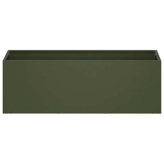 vidaXL Garden Planter 2 pcs Olive Green 40 x 20 x 20 cm 4