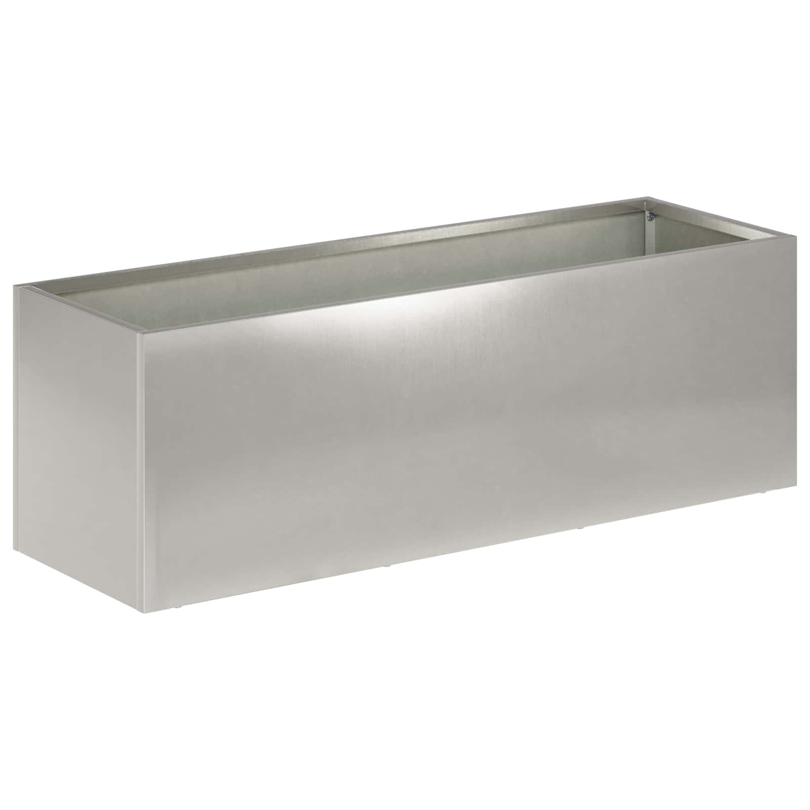 vidaXL Garden Planter Silver 40 x 20 x 20 cm Stainless Steel 2