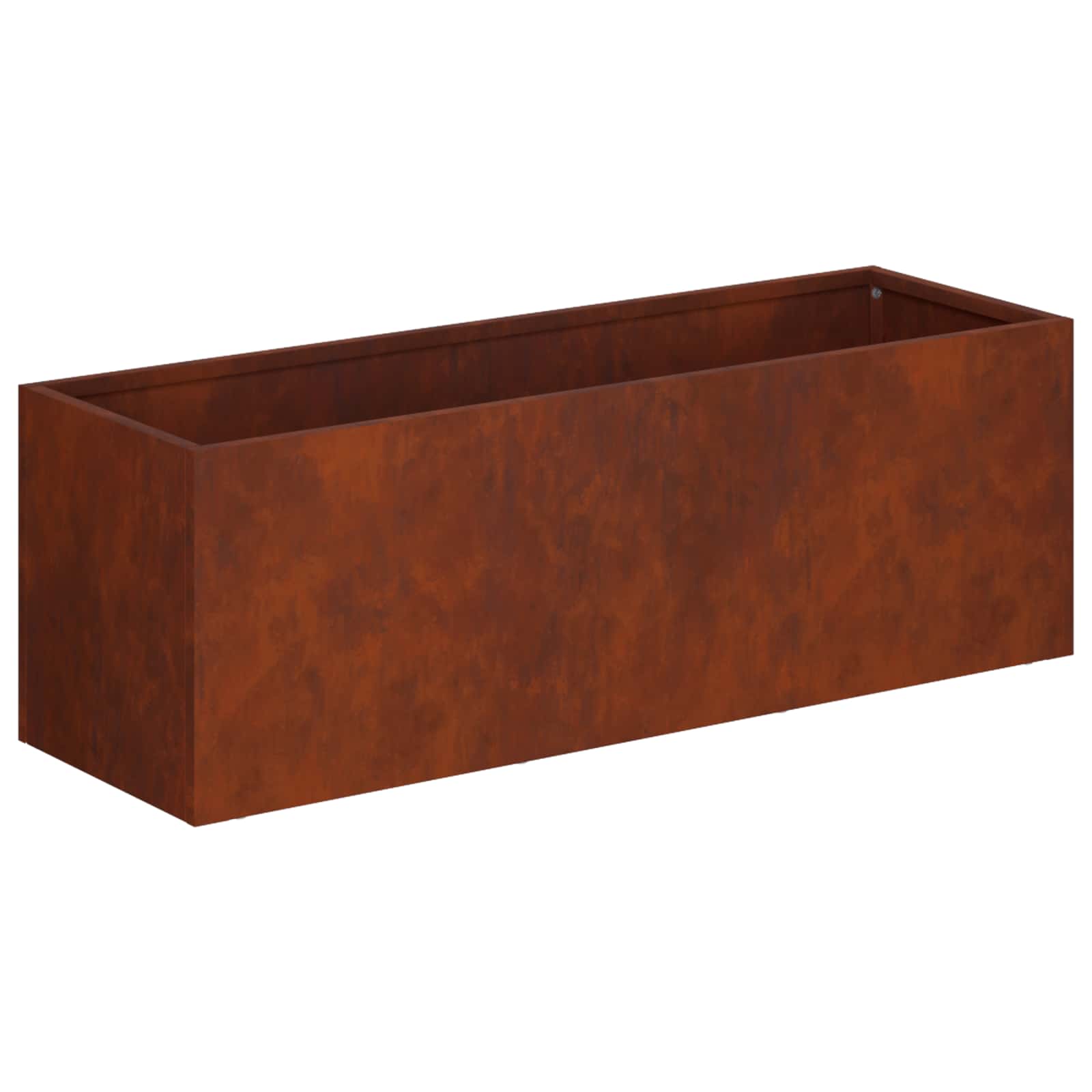 vidaXL Garden Planter 2 pcs Rusty 40 x 20 x 20 cm Weathering Steel 3