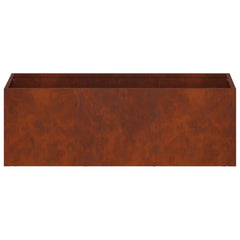 vidaXL Garden Planter 2 pcs Rusty 40 x 20 x 20 cm Weathering Steel 5