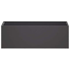 vidaXL Garden Planter Black 60 x 20 x 20 cm Cold-rolled Steel 3