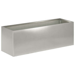 vidaXL Garden Planter 2 pcs Silver 60 x 20 x 20 cm Stainless Steel 3
