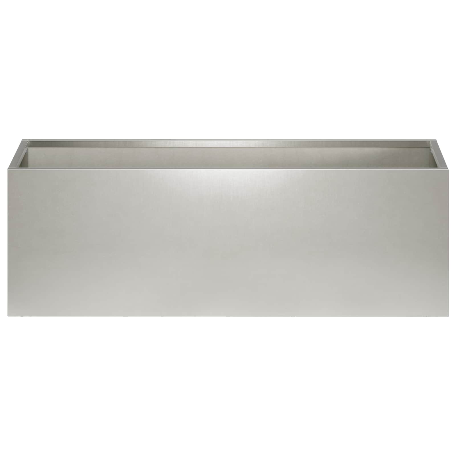vidaXL Garden Planter 2 pcs Silver 60 x 20 x 20 cm Stainless Steel 4