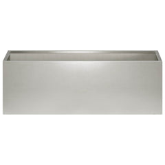 vidaXL Garden Planter 2 pcs Silver 60 x 20 x 20 cm Stainless Steel 4