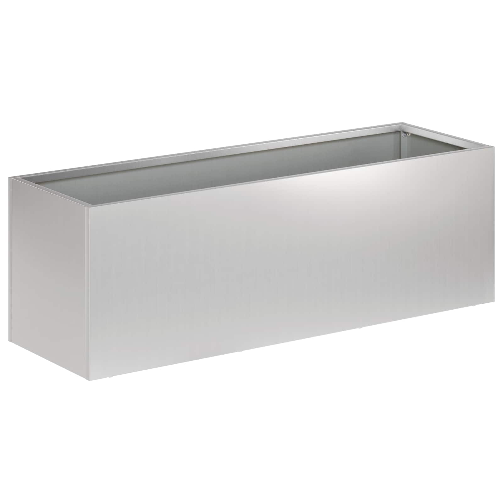 vidaXL Garden Planter 2 pcs Silver 60 x 20 x 20 cm Galvanised Steel 3