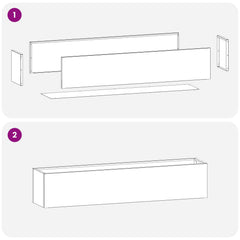 vidaXL Garden Planter Silver 80 x 20 x 20 cm Galvanised Steel 6