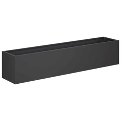 vidaXL Garden Planter 2 pcs Black 100 x 20 x 20 cm Cold-rolled Steel 3