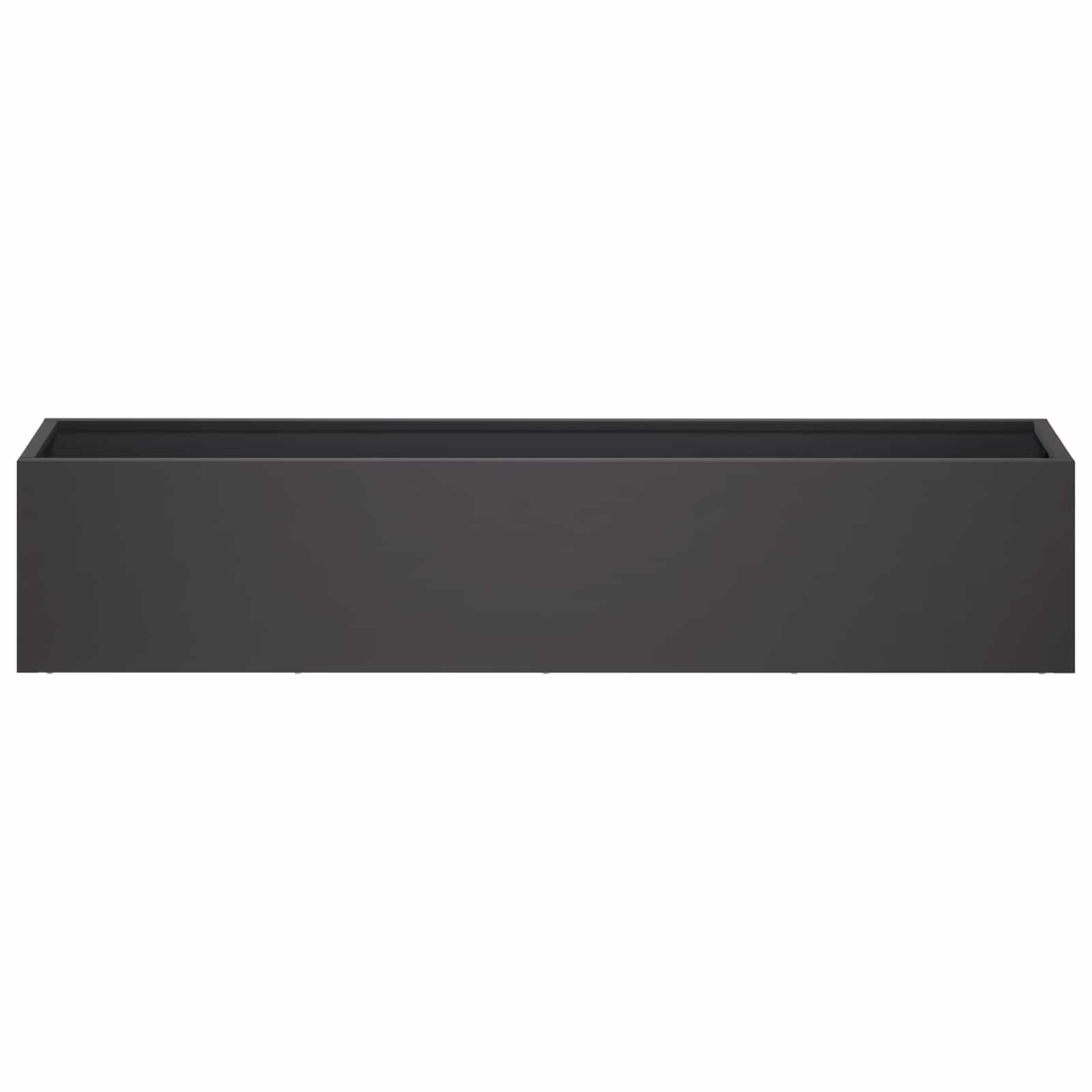 vidaXL Garden Planter 2 pcs Black 100 x 20 x 20 cm Cold-rolled Steel 4