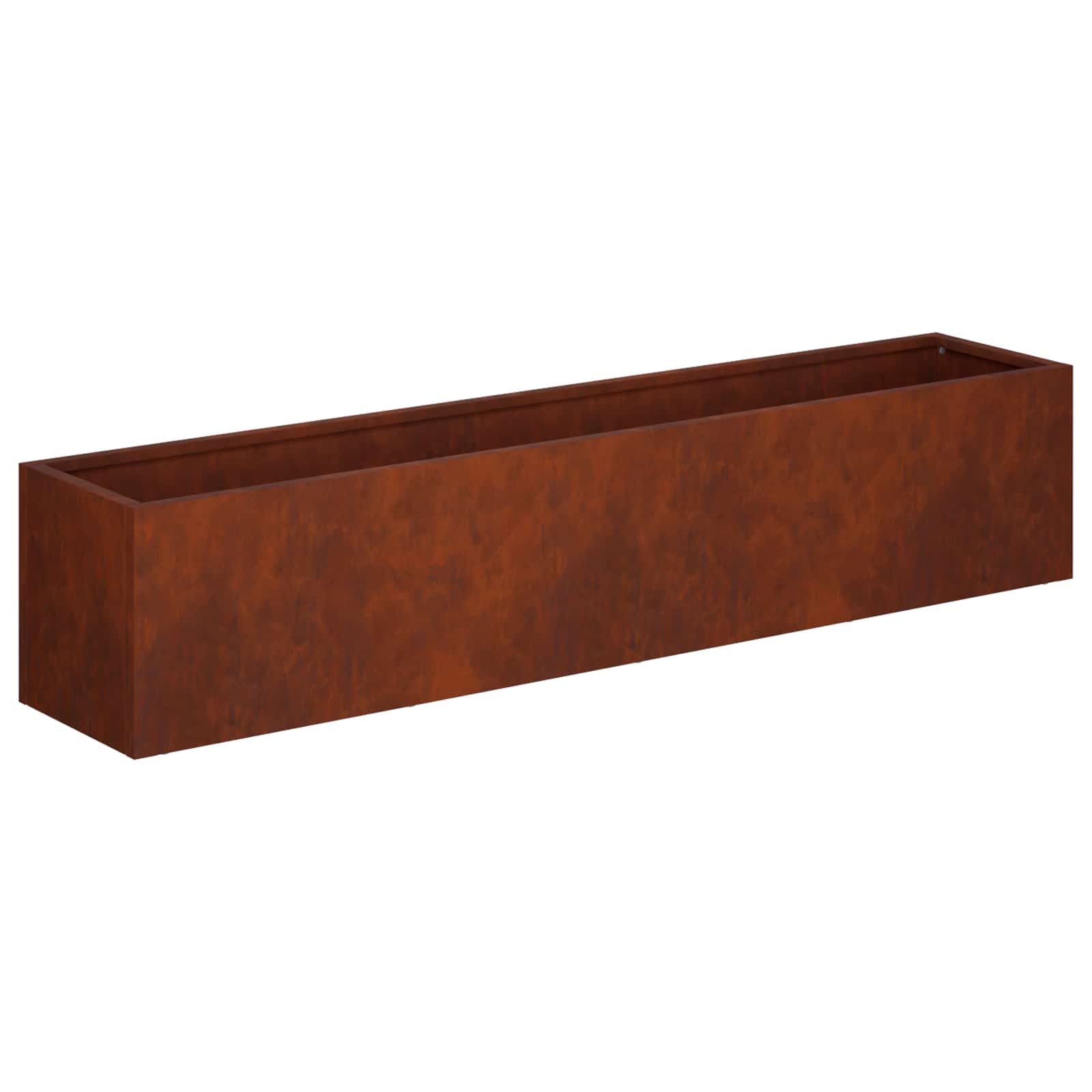 vidaXL Garden Planter 2 pcs Rusty 100 x 20 x 20 cm Weathering Steel 3