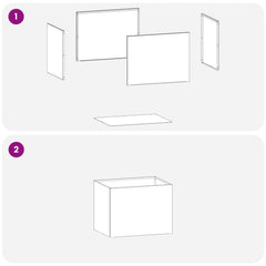 vidaXL Garden Planter White 40 x 30 x 30 cm Cold-rolled Steel 6