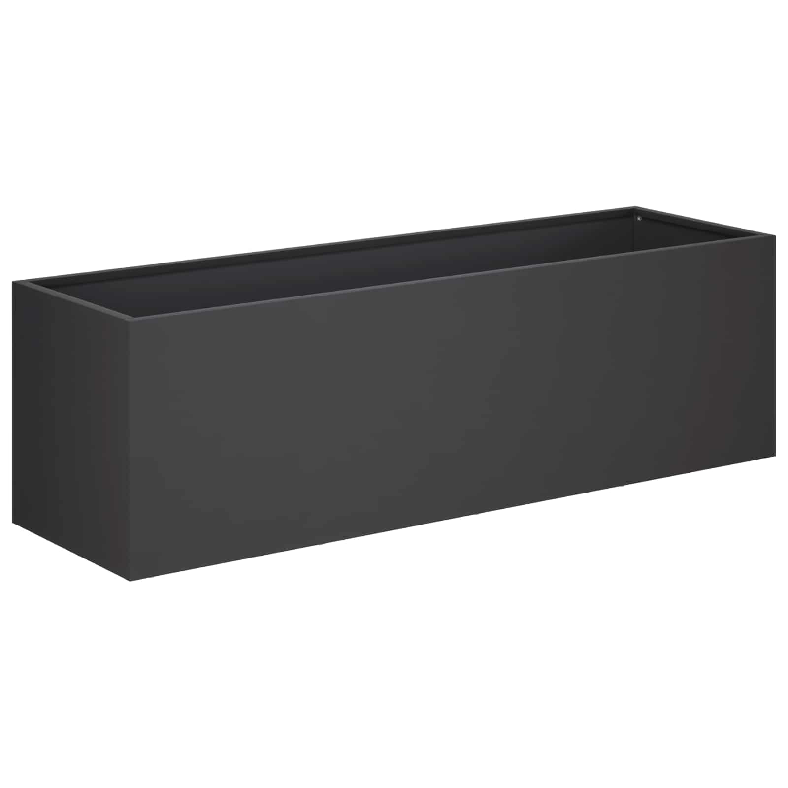 vidaXL Garden Planter 2 pcs Black 80 x 30 x 30 cm Cold-rolled Steel 3
