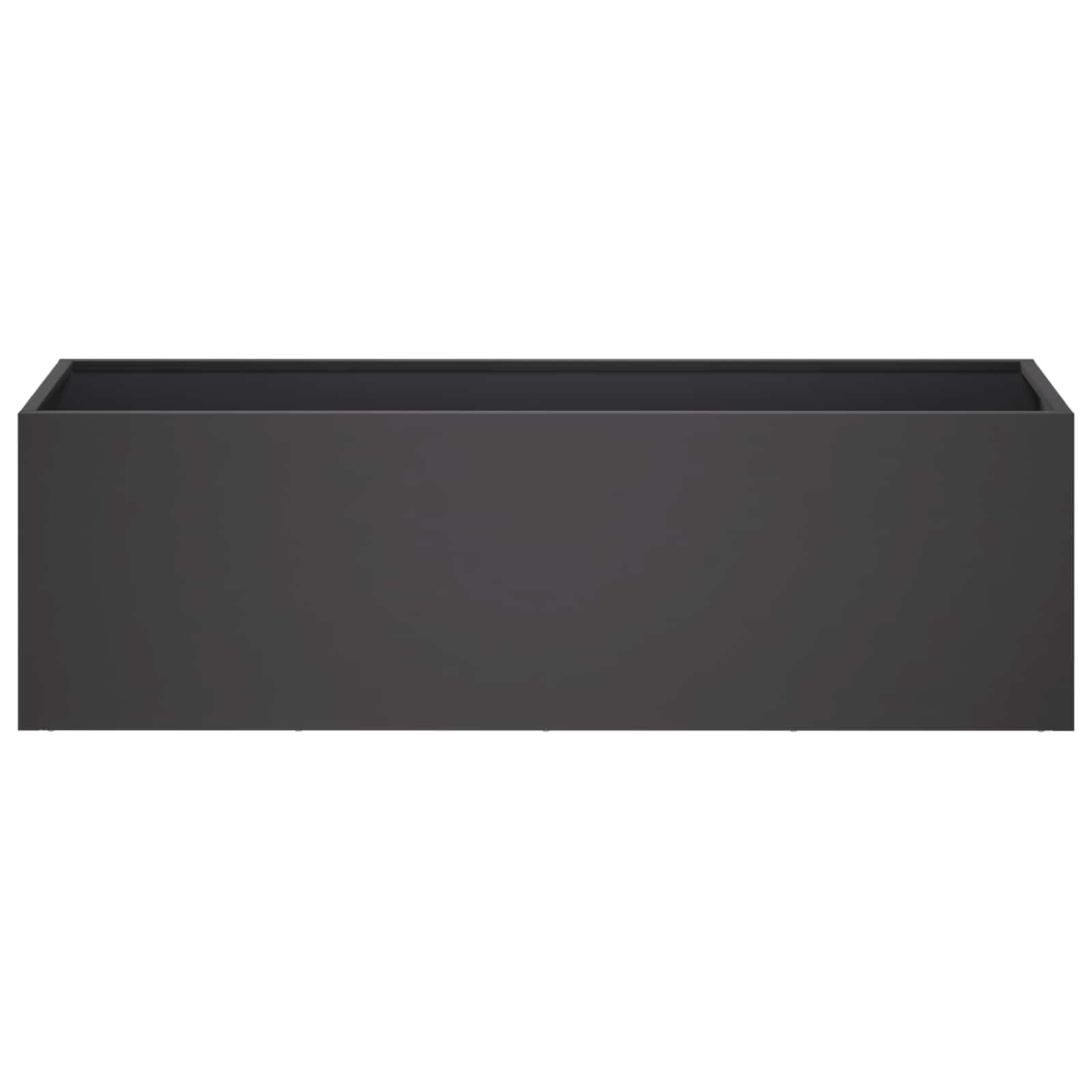 vidaXL Garden Planter 2 pcs Black 80 x 30 x 30 cm Cold-rolled Steel 4