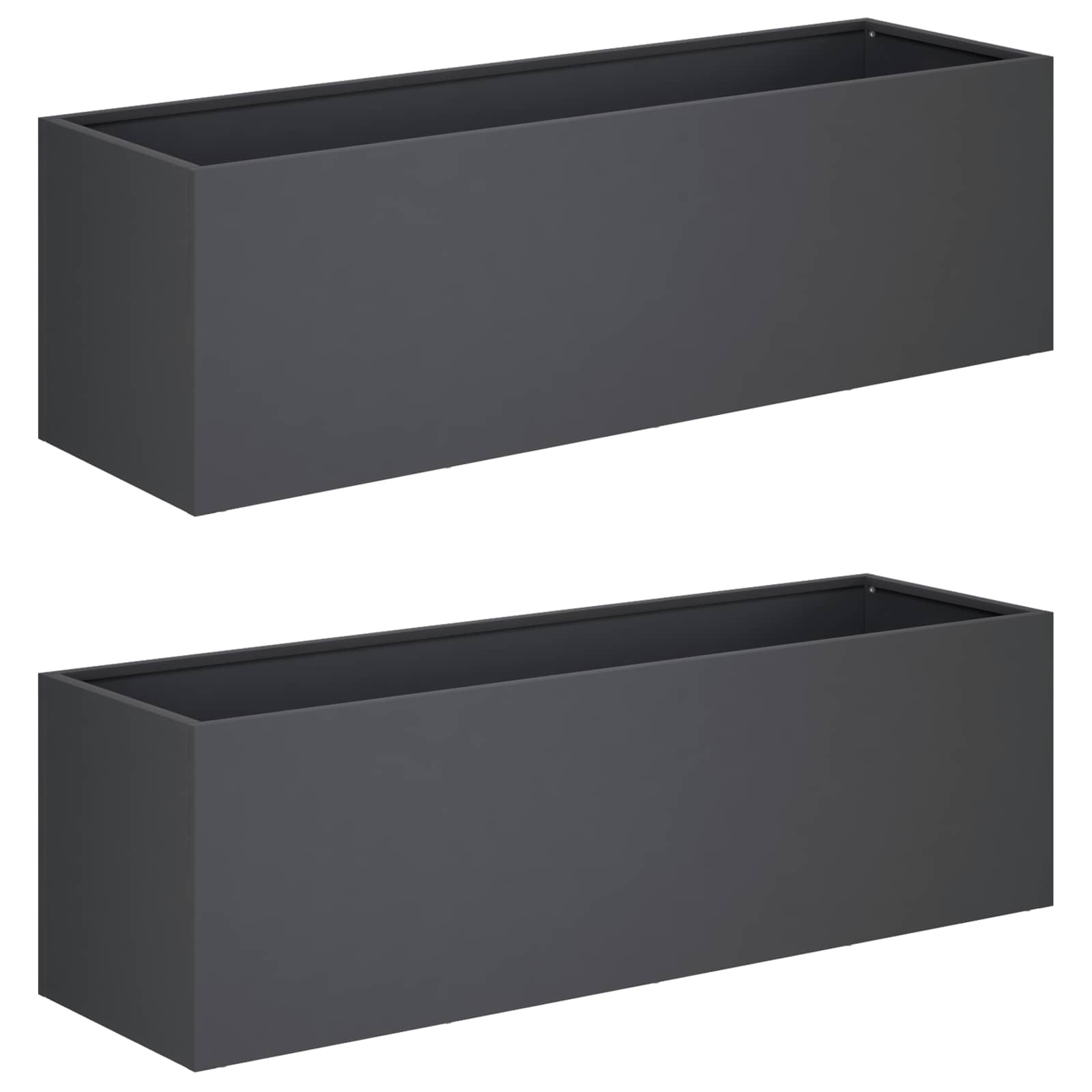 vidaXL Garden Planter 2 pcs Anthracite 80 x 30 x 30 cm 2