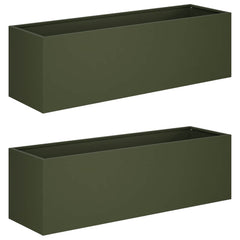 vidaXL Garden Planter 2 pcs Olive Green 80 x 30 x 30 cm 2