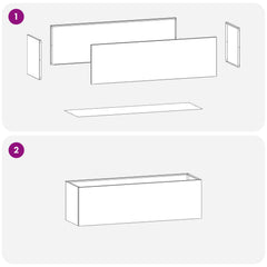 vidaXL Garden Planter Black 100 x 30 x 30 cm Cold-rolled Steel 6