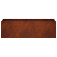 vidaXL Garden Planter Rusty 100 x 30 x 30 cm Weathering Steel 4