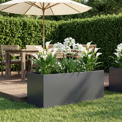 vidaXL Garden Planter Anthracite 80 x 40 x 40 cm Cold-rolled Steel 1