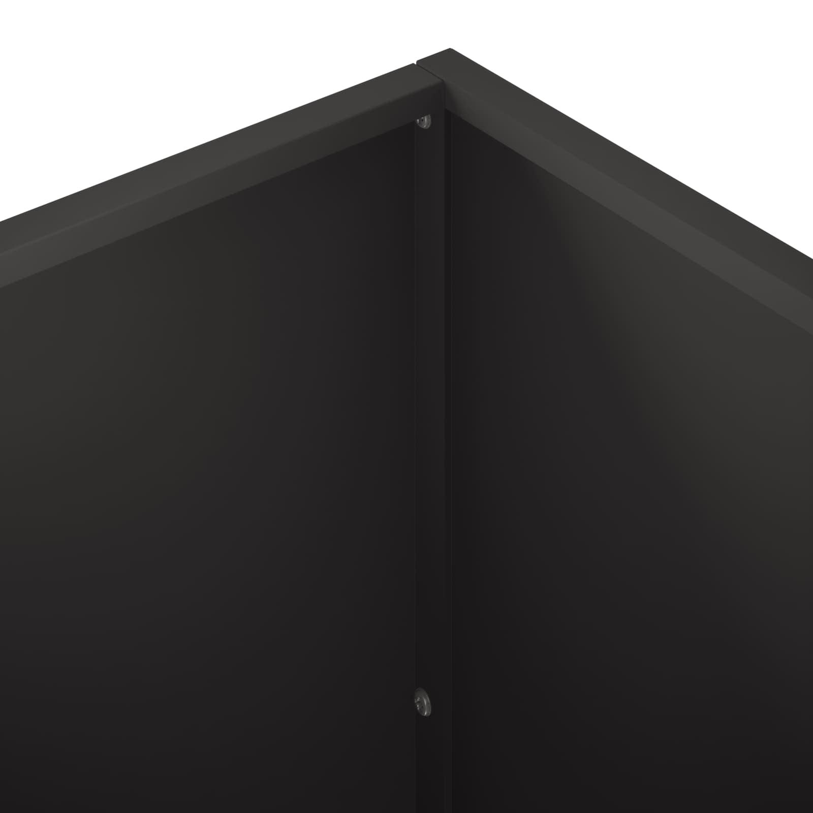vidaXL Garden Planter Black 80 x 50 x 50 cm Cold-rolled Steel 5
