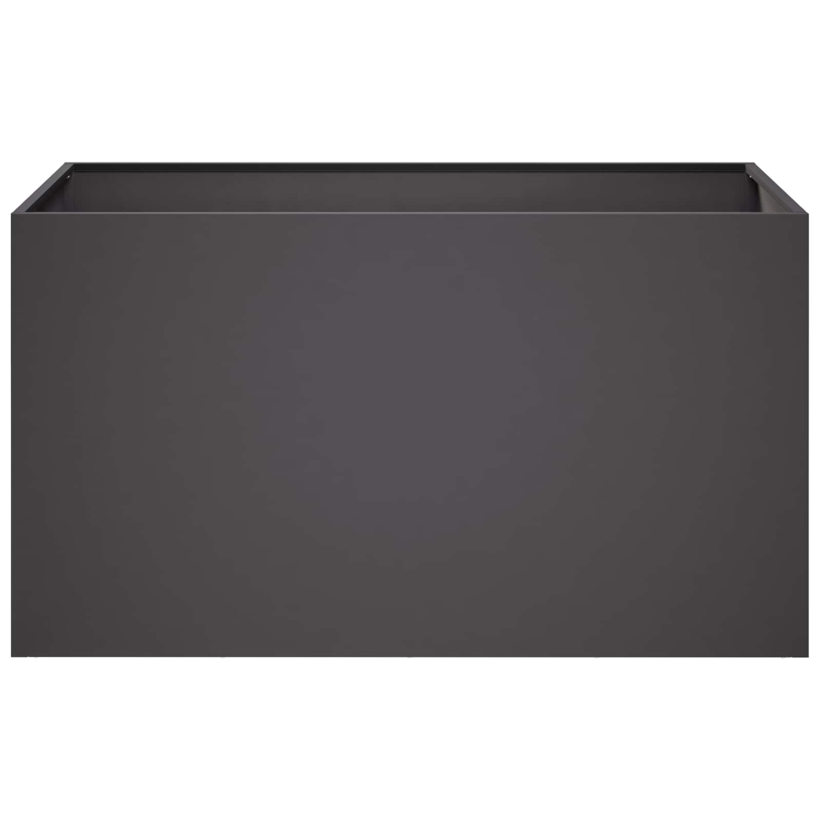 vidaXL Garden Planter Black 80 x 50 x 50 cm Cold-rolled Steel 3
