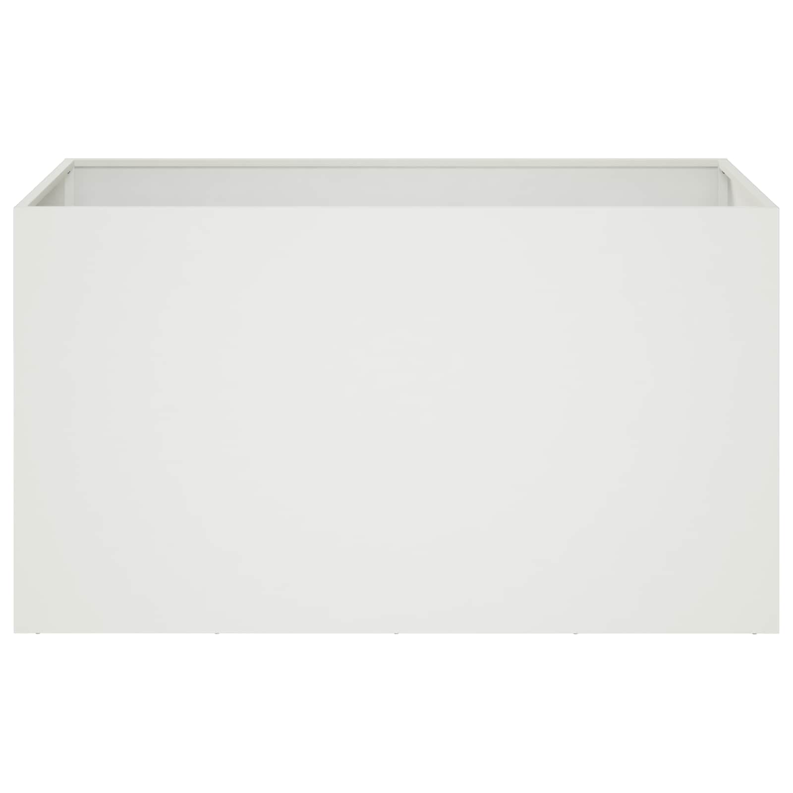 vidaXL Garden Planter White 80 x 50 x 50 cm Cold-rolled Steel 3