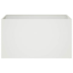 vidaXL Garden Planter White 80 x 50 x 50 cm Cold-rolled Steel 3