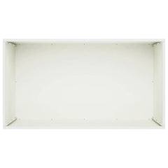 vidaXL Garden Planter White 80 x 50 x 50 cm Cold-rolled Steel 4
