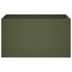 vidaXL Garden Planter Olive Green 80 x 50 x 50 cm Cold-rolled Steel 3