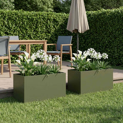 Garden Planter Olive Green Depth
