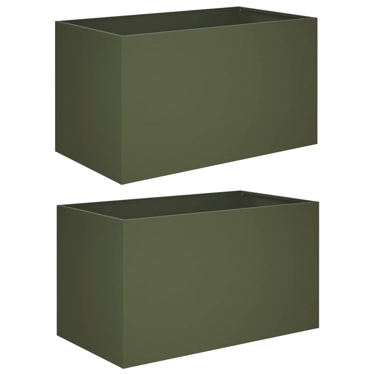 Garden Planter 2 pcs Olive Green Depth 50 cm 80 cm 50 cm