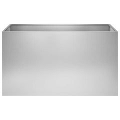 Garden Planter Silver 2 pcs Galvanised Steel Depth 50 cm 80 cm 50 cm