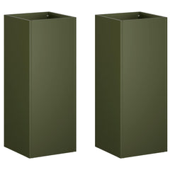 vidaXL Garden Planter 2 pcs Olive Green 20 x 20 x 40 cm 2