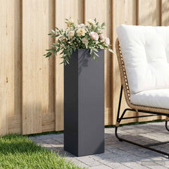 vidaXL Garden Planter Anthracite 20 x 20 x 75 cm Cold-rolled Steel 1
